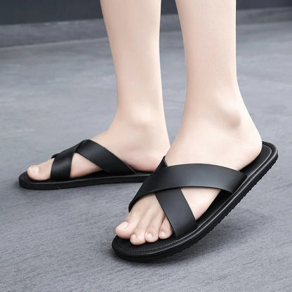 Minimalist Cross - Strap Summer Sandal - Harren Cole