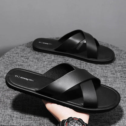Minimalist Cross - Strap Summer Sandal - Harren Cole
