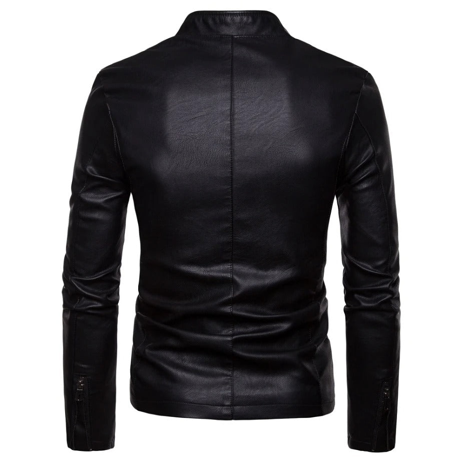Minimalist Faux Leather Jacket - Harren Cole