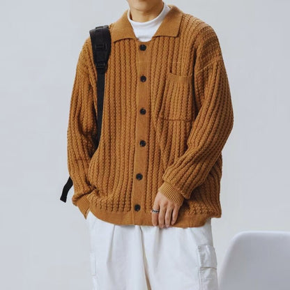 Open Waffle Knit Cardigan - Harren Cole