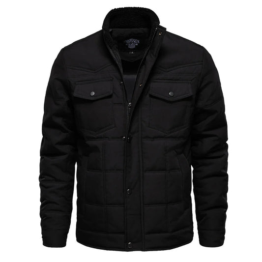 Padded Winter Jacket with Stand - Up Collar for Men - Harren Cole