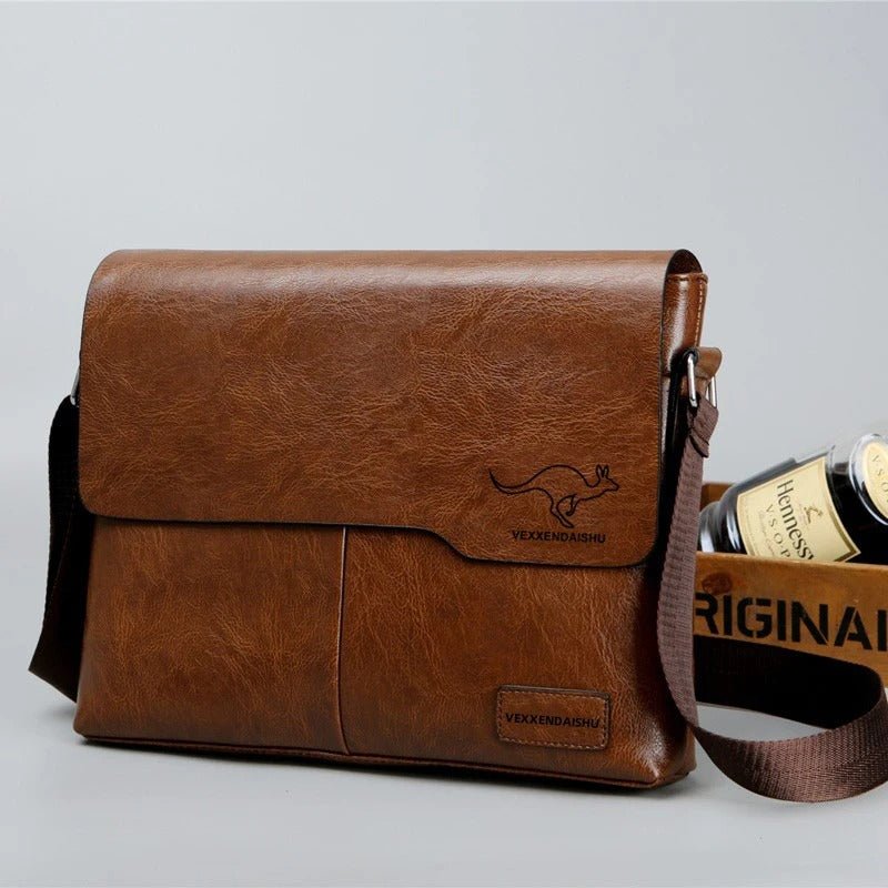 RustMark Leather Messenger - Harren Cole