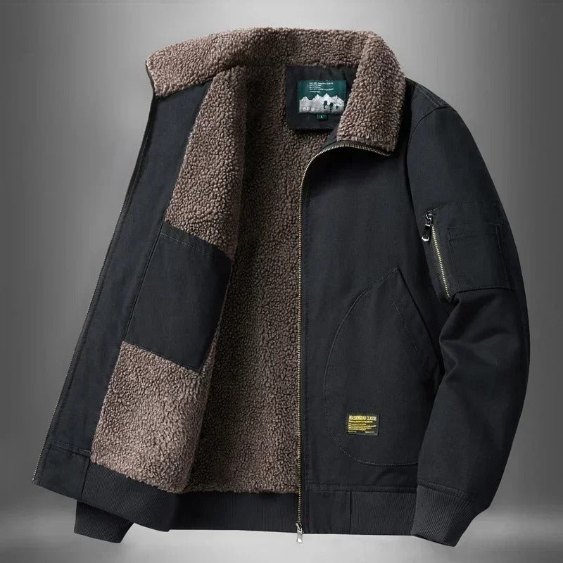 Sherpa Lined Pilot Jacket for Men - Harren Cole
