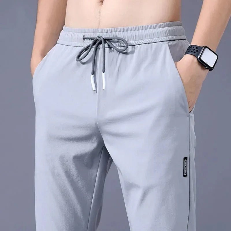 Sporty Drawstring Jogging Pants for Men - Harren Cole