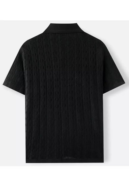 Structured Short Sleeve Knit Shirt - Harren Cole