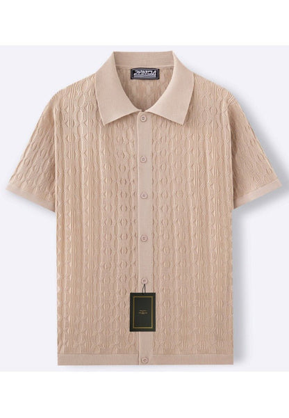 Structured Short Sleeve Knit Shirt - Harren Cole