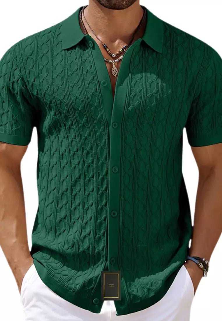 Structured Short Sleeve Knit Shirt - Harren Cole