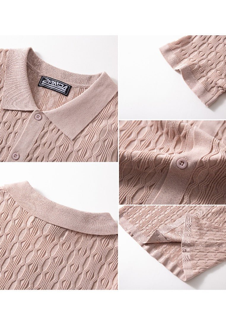 Structured Short Sleeve Knit Shirt - Harren Cole