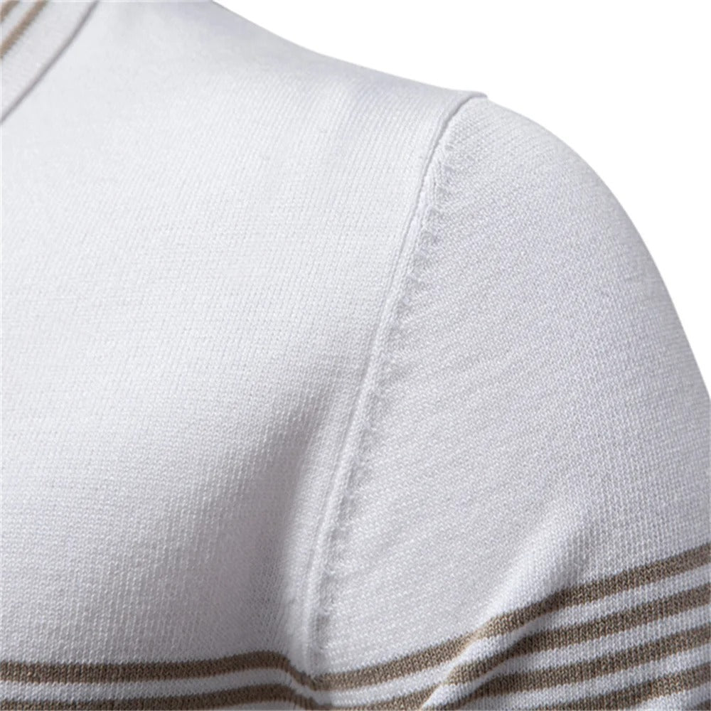 Vintage Knit Polo Shirt for Men - Harren Cole