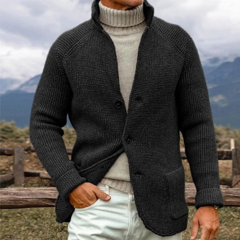 Warm Raglan Sleeve Cardigan Sweater - Harren Cole