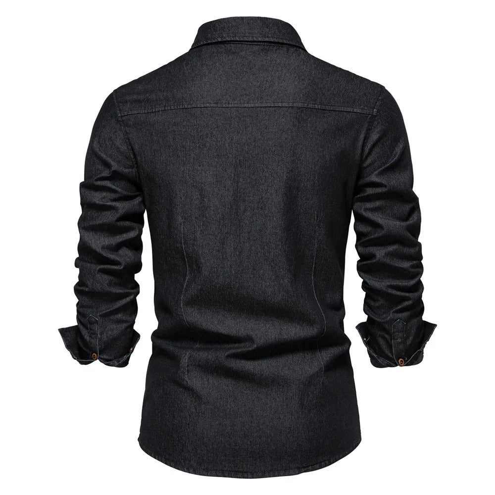Western Style Denim Shirt - Harren Cole